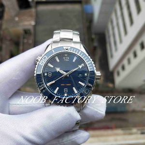 New Super Factory Automatic Cal Movement Watch Blue Ceramic Calendar Ocean Watches Full Steel Dive m Luminous MM Wristwatche