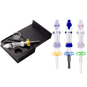 Wholesale glass concentrate dish for sale - Group buy Chinafairprice CSYC NC015 Glass Pipe mm Concentrate Quartz Tip Titanium Nails Wax Dish Bong Gift Box