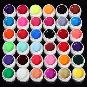 ingrosso mescolare il gel di colore-36 Mix Pot Tip Color Builder Polish Nail Art Gel UV Solid Extension Manicure