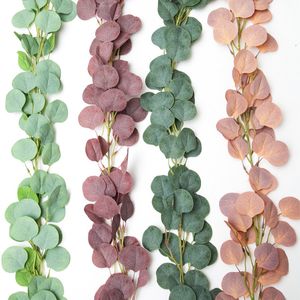 Artificial Eucalyptus Garland cm Leaves Long Vine Wedding Festival Party Hanging Rattan Home Store Decor