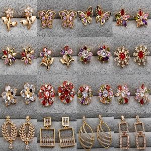 Wholesale boho style earrings resale online - Stud Style Fashion Earrings For Women s Gold Plating Boho Flower Butterfly Trendy Wedding Jewelry Gift
