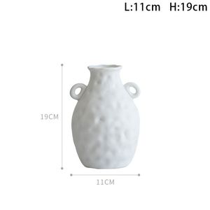 ingrosso fiori bianchi in vaso-Nordic in ceramica vaso di ceramica ornamenti domestici bianco vegetariano creativo ceramica vaso di fiori vasi decorazioni per la casa decorazioni artigianali regali v2