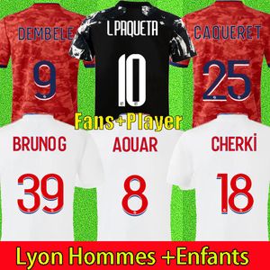 olympique lyonnais achat en gros de 20 Maillot Lyon e Olympique Lyonnais Maillot de foot OL quatrième maillots de foot numérique TRAORE MEMPHIS hommes kits enfants équipement BRUNO G tops