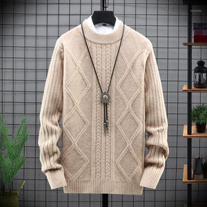 teenage sweater оптовых-Мужские свитера осень зимние мужчины толстые тканые пуловер издевающийся шеи свитер подростки