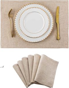 3 Sizes Sublimation Blank Table Mat Napkin Linen Square Placemat DIY Heat Transfer Coating Dinnerware Pad RRF11300