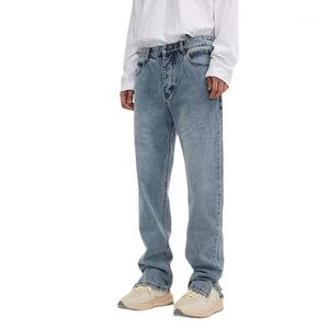 panting jeans model оптовых-Мужские джинсы звезды фактические модели стрельбы осенью и зимняя ретро минималистские старые старинные брюки вскользь