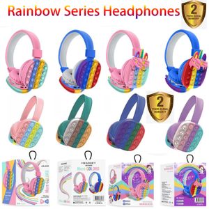 gummi-tiere für kinder großhandel-Belastung von Stress Bubble fidget spielzeug kopfhörer dekompression Wireless Bluetooth Headset Antistress Erwachsene Kinder Kopfhörer DHL