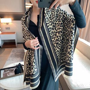 Ontwerpers Dames Kasjmier Sjaal Sjaal Hoge Kwaliteit Mode Klassieke Sjaals Luxe Uitleurder Letter Patroon Leopard Design Sjaals