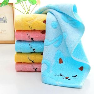 Towel Non twisted Bamboo Fiber Music Cat Baby Wash Towels Spa Facial Bath