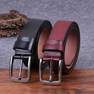 Wholesale double layer belt for sale - Group buy Men s casual pin buckle double layer leather pants with fashionable business hand rub belt