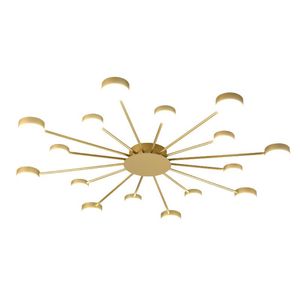 şık tavan lambaları toptan satış-Modern LED Tavan Işık Için Basit Zarif Oturma Odası Yatak Odası Mutfak Tavan Dekorasyon Aydınlatma Armatürü Altın Siyah