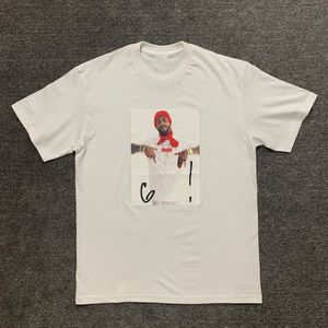 t shirt baskısı usa toptan satış-ABD Yüksek Sokak Rap Şarkıcı Fotoğraf Baskı Tee Yaz Moda Hip Hop Kaykay T Shirt Bahar Erkekler Kadınlar Kısa Kollu Klasik Gevşek Pamuk Tişört