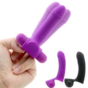 Speeltjes voor vrouwen met krachtige vibratie clitoris stimulator vrouwelijke masturbator vinger mouw vibrator vaginale massager