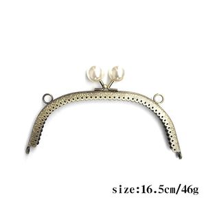 Wholesale kiss clasp purse frames metal resale online - Bag Parts Accessories pc DIY Coin Making Metal Clasp With Platic Kiss Pearl Ball Purse Frame Accessory