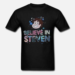 steven universe shirt toptan satış-Erkek T Shirt Steven Universe İnanıyor Lisanslı Yetişkin T Gömlek Artı Boyutu Giyim Tee
