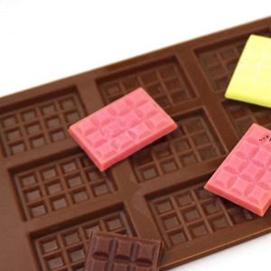 DIY Chokladkakor Bakmögel Rektangel Silikagelkaka Mögel Pastry Bakeware Ice Cube Mögel Kök Matsal Tillbehör HHF10175