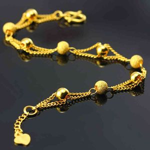 Love poetry charm plated bracelet sand Bead Bracelet Fashion Vietnam Beaded Bracelet Euro gold jewelry