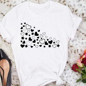 tatlı zamanlar toptan satış-Kadın T shirt Kadın Yıldız Mutlu Zaman Karikatür S Giyim Eğilim Yaz Tatlı Tişörtleri Moda Giysileri Şık T Üst Lady Baskı Tee