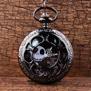 Hot Selling Hollowed Out Black Pumpkin Ball Mummy Face Christmas Eve Horror Theme Pocket Watch
