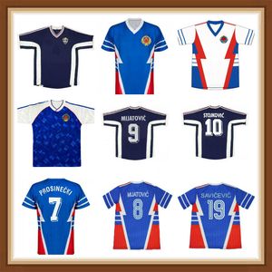Wholesale thailand world cup for sale - Group buy 1990 Yugoslavia retro Soccer Jersey World Cup Mijatovic Savicevic Vintage Classic Football Shirts thai quality S