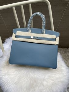 синие джионные сумки оптовых-35см ручной работы женские и мужские марка сумка EPSOM кожа сшивание линией воска серебро или золотое оборудование джинсный синий цвет также имеют размер см см быстрая доставка