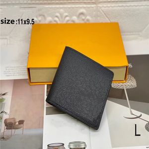 2021 Merk Portemonnee Luxe Hot Selling Design Card Houder Bag Mode Simple Coin Portemonnee Designer Heren Lederen Korte Houders met doos