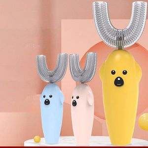 oral intelligent propre 360 achat en gros de Brosse à dents électrique intelligente degrés enfants en forme de U Sonic automatique bébé brossage oral brossage brosse de nettoyage couleurs