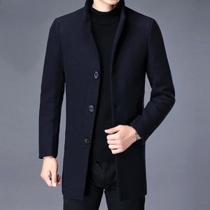 ingrosso pelo di lana 4xl-Giacche da uomo Cappotto lungo lana di uomini indossare la giacca di piselli Miscele invernali S Più misura XL XL Yu6U