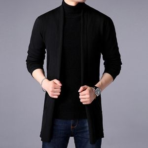mens langer stilvoller mantel großhandel-Casual Herren Jacken Stilvolle Männer Mode Mode Cardigan Jacke Slim Langarm Mantel Plus Größe Männlich