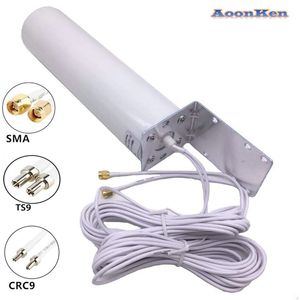 4g anten konektörü toptan satış-Anten Çift Metre Kablo G G LTE Router Modem Hava Dış Anten Çift SMA TS9 CRC9 Bağlayıcı