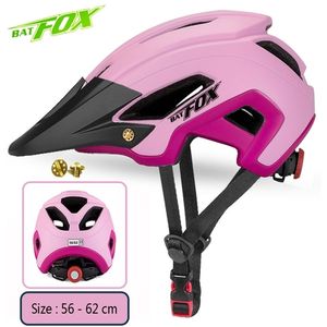 pink cycling helmets al por mayor-Bate ciclismo casco hombres mujeres mtb bicicleta rosa bicicleta montaña carretera seguridad al aire libre deportes gran visor