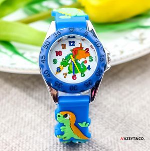 Kleur Cijfers Brandademen Dinosaurussen Kinderen Quartz Horloges voor Jongen Cartoon D Disign Band Kids Kind Siliconen Band Gift Cadeau