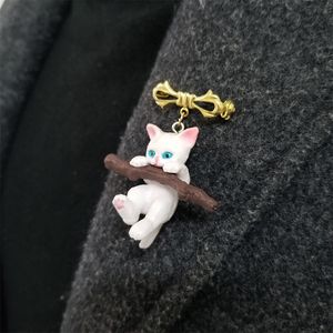 3D猫の枝ブローチの注文のかわいい動物のコサージュブローチバッグ服コートのセーターウィンターラペルジュエリーギフト子供の友達