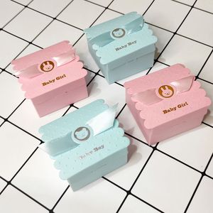 Europejski Partia Gift Wrap Chłopiec Girl Angel Candy Boxes Baby Shower Favors Baby Urodziny Dostaw Sweet Box Chocolate Packing Torby