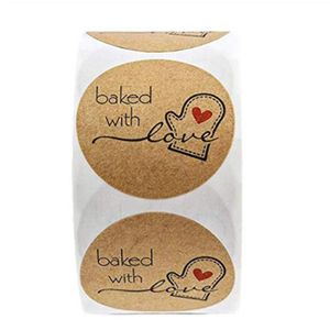gün postası toptan satış-Hediye Paketi ADET Fırında Pişmiş Ile Aşk Eldiveni Kalp Etiketi Karalama Defteri Için Iyi Sevimli Sticlers Özel Gün Etiketleri Iyilik Posta Malzemeleri