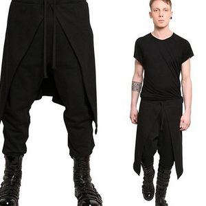 erkekler hip hop etek toptan satış-Erkek Pantolon Erkekler Vintage Rahat Gevşek Etek Erkek Japon Streetwear Hip Hop Gotik Punk Pantolon Harem Pantolon Harajuku