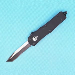 große messer qualität großhandel-Hochwertiger schwarzer Schädelgriff A07 großes automatisches taktisches Messer c Stahlklinge Outdoor Survival Rettungsmesser mit Nylon Tasche