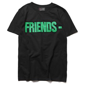 çift v boyun gömlek toptan satış-T Gömlek Üst Chaopai Kanye Yeşil Büyük V Baskılı Kısa Kollu Tee Yaz Gevşek Yuvarlak Boyun Pamuk Çift T shirt
