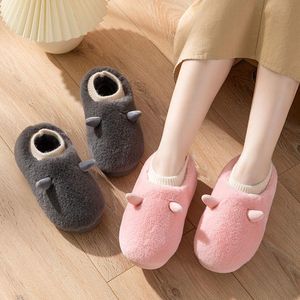 Wholesale cute winter slippers for sale - Group buy Slippers Women Home Shoes Winter Warm Plush Women s Cute Ears Couples Indoor Non Slip Platform Y