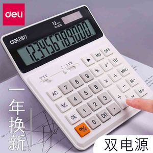Wholesale application lcd resale online - Deli Calculator Special Horizontal Desktop Computer for Financial Accounting Bit Large Screen Solar Dual Power Business Y2Z809