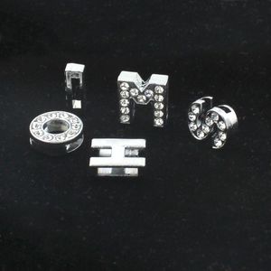 Pieces MM MM A Z Rhinestone Letter Charms for DIY Pet Name DIY Dog Cat Pet Collar Slide Charm Letters T2