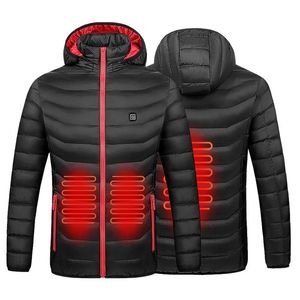 Wholesale heating clothes resale online - Men s Down Parkas Men Heated Jacket USB Winter Outdoor Electric Heating Jackets Warm Sprots Thermal Coat Clothing Heatable Cotton
