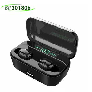 Bluetooth hörlurar G6S D Stereo Trådlös hörlurar Vattentät headset med LED skärm mAh laddningslåda PK G02 X7