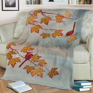 Wholesale the ace family for sale - Group buy Blankets Acer Leafs With Birds Flannel Throw Blanket D Printed Keep Warm Sofa Child Home Decor Textiles Dream Family Gift