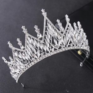 ingrosso 15 tiara-2022 Bridal Wedding Hewpieces Silver Gold Dolce Girls Indossare Tiara cm cristalli strass Lady Pageant Crown Compleanno Natale Halloween Luxury