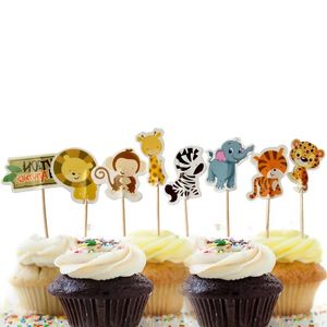 20 sztuk Baby Shower Cup Cake Toppers Chłopiec Dziewczyna Party Cute Decoration Baby Srick Birthday Party DIY Cake Topper Dostawy V2