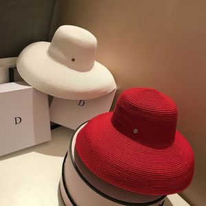 Wholesale big red derby hats for sale - Group buy 2021 New cm Wide Brim Beach Big Floppy Women Summer Black White Red Uv Sun Block Straw Foldable Travel Derby Hat gn