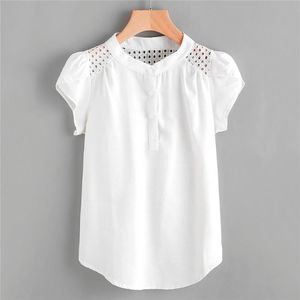 kadın bluz gömlek beyaz toptan satış-Erkek T Shirt Kadınlar için Tops Yaz Gömlek Casual Katı Bluz Ulaşır Beyaz Gevşek Kadın Büyük Tunik Camisa Mujer