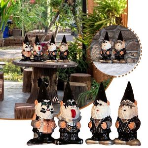 açık heykeli dekor toptan satış-Bahçe Süslemeleri Kisss Gnome Reçine Açık Cüceler Heykeli Dekorasyon Süsler El Sanatları Hediyeler Oyuncak Doğum Günü Cadılar Bayramı Ev Aksesuarları