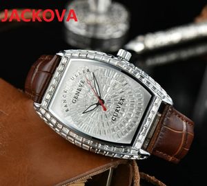 モントルデラックスメンズビッグダイヤモンドリングウォッチブラックブラウンレザースーパー照明腕時計腕時計レディースすべての犯罪腕時計